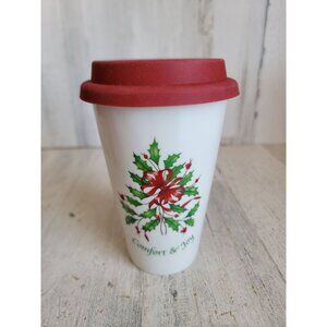 Lenox holiday travel mug rubber lid collectible tumbler Xmas home decor‎